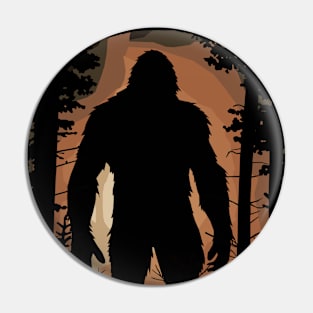 Silence Walk Bigfoot in the Forest Pin