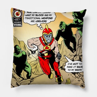 Luchanaut and the Stone Jungles of Mars Pillow