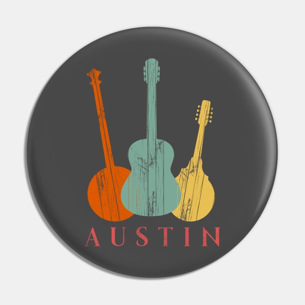 Austin Texas Music Festival Pin by BirdsEyeWorks