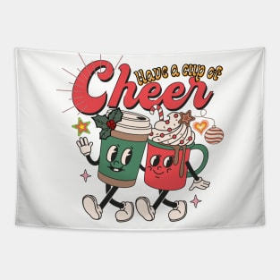 Have a cup of Cheer - christmas retro vibe Tapestry