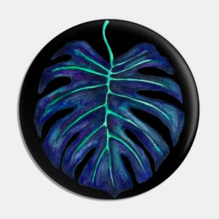 Blue monstera leaf Pin