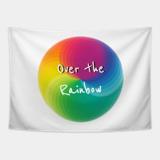 Over the Rainbow,neon color Tapestry