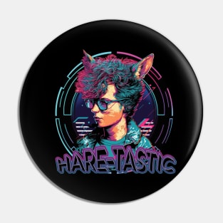 Synthwave Hair Stylist - Hare-Tastic Punk Girl Pin