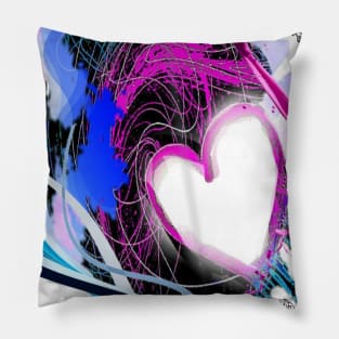 Graffiti heart tattoo love Pillow