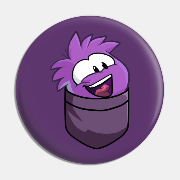 Purple Puffle Club Penguin Pin TeePublic