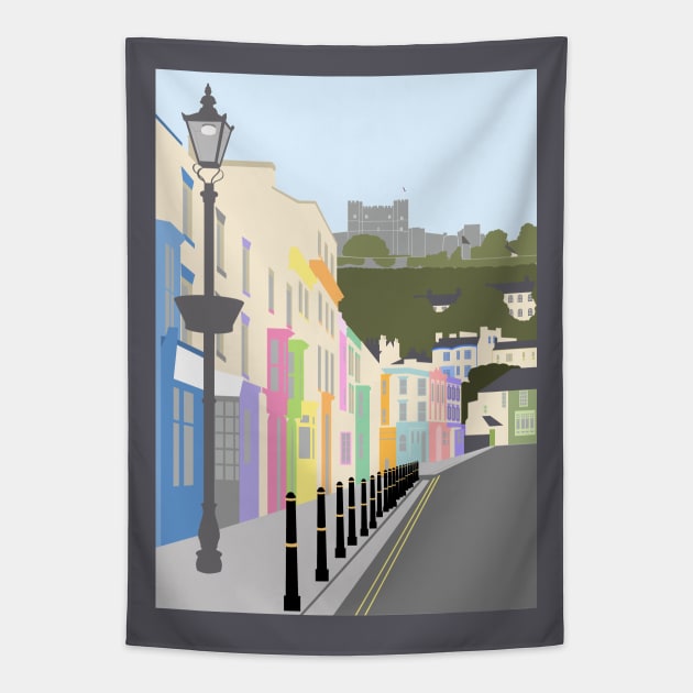 Dover, Kent, Street View, Castle Street Tapestry by OneThreeSix