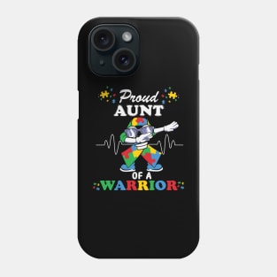 Proud Aunt of Warrior Autism Awareness Gift for Birthday, Mother's Day, Thanksgiving, Christmas Phone Case