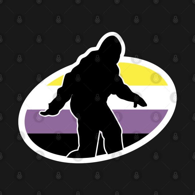 Nonbinary Bigfoot Cryptid Pride by Nerd Trinkets