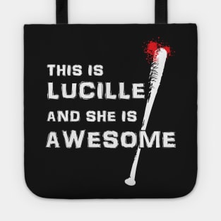 This Is Lucille And She Is Awesome Walking Dead Tote