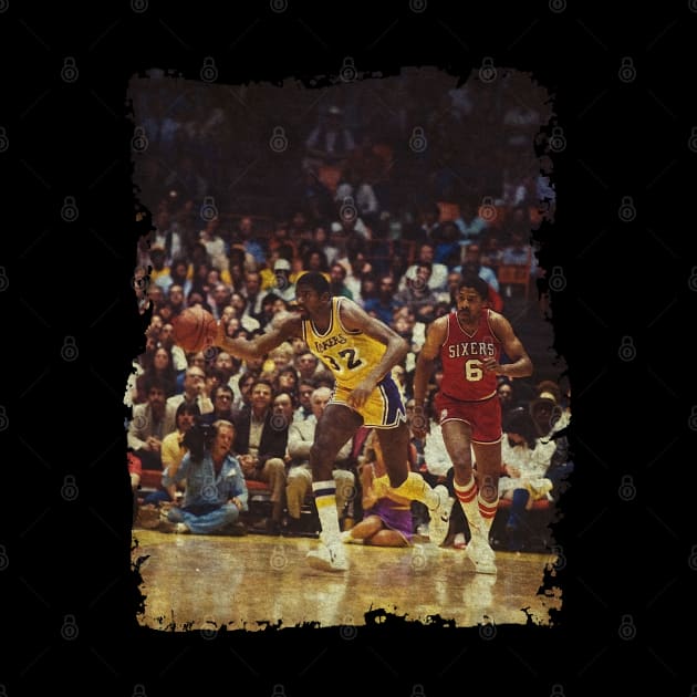 Julius Erving vs Magic Johnson, 1983 by Omeshshopart