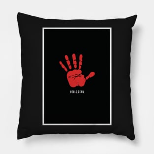 Hello Dean-Cas hand print Pillow