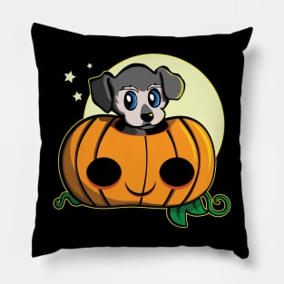 Cute Pumpkin Puppy for Halloween Pillow