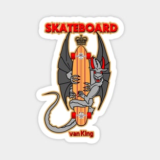 van King - Dragon Lady Longboard - yellow border Magnet