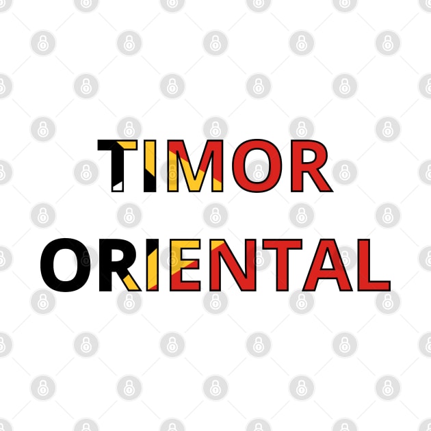 Drapeau Timor oriental by Pixelforma