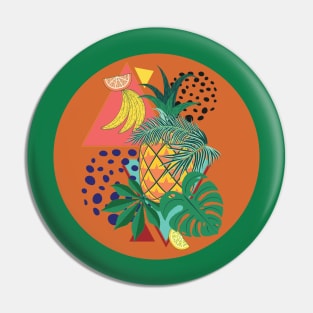Abstract pineapple with exotic leaves Pin