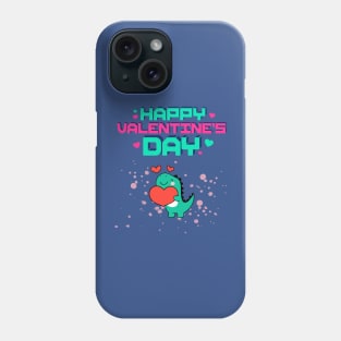 Happy Valentines Day Dinosaur Phone Case