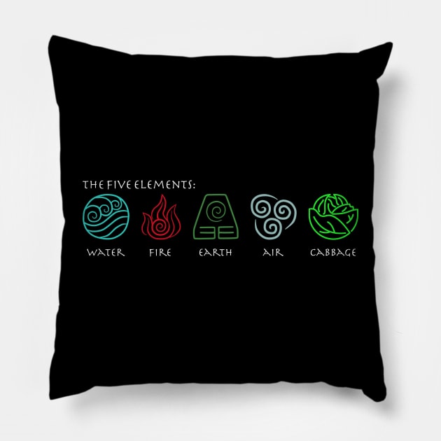 The Five Elements Avatar Pillow by scribblejuice