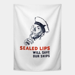 Sealed Lips will Save our Ships Tapestry