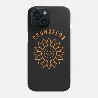 Minimalist sunflower counselor back to school Counselor Phone Case