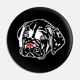 Dog Cane Corso white puppies on black background Pin