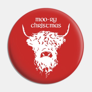 Moo rry Merry Christmas Pin