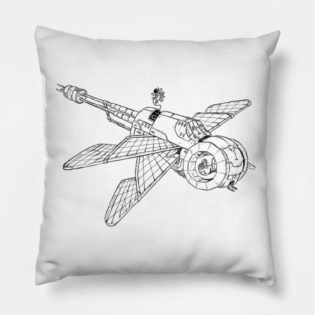 Dragonfly Pillow by AJIllustrates