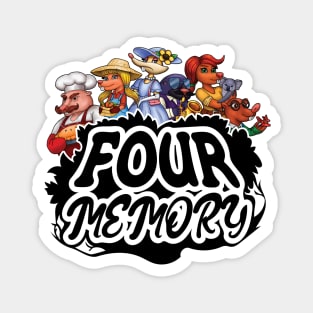 Four Memory Game Animals Magnet