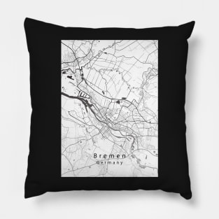 Bremen Germany City Map Pillow