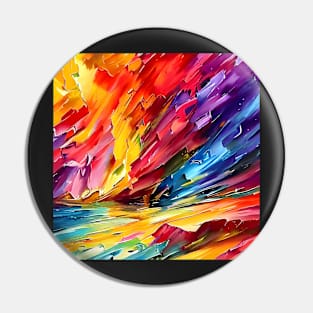 Colourful Rainbow Oils Pin