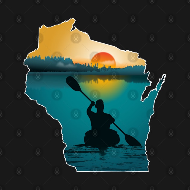 Wisconsin Kayaking Sunset by BirdsEyeWorks