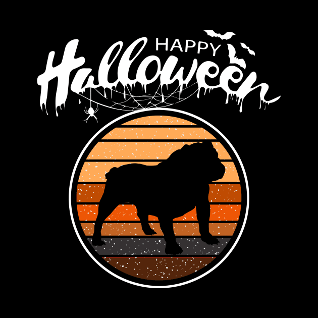 Funny Happy Halloween Beautiful Bulldog Men Women Kids Gift by mlleradrian