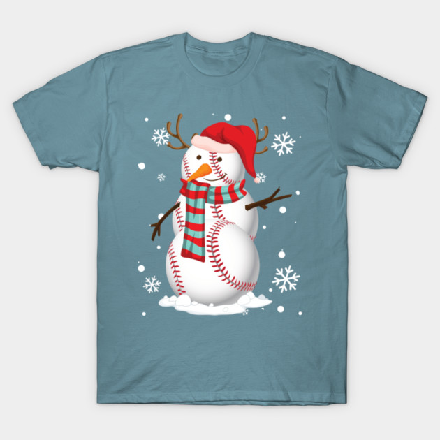 Discover Baseball Snowman Christmas Xmas gift - Baseball Gift - T-Shirt