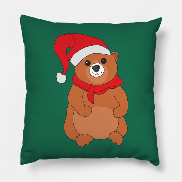 Christmas bear Pillow by Alekvik