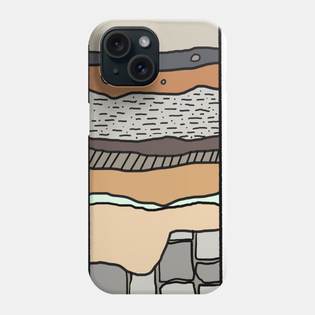 Archaeological Profile (The Dirt Podcast Original Design) Phone Case by Archaeology Podcast Network