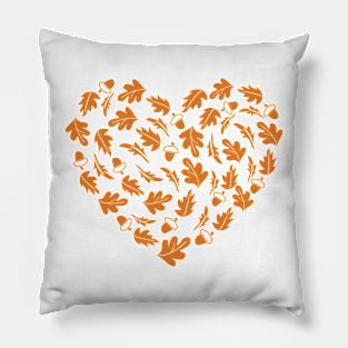 Fall Leaves Heart Autumn Pillow