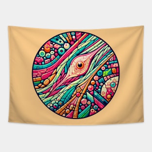 Vivid Histology Canvas: Abstract Tissue Art Tapestry