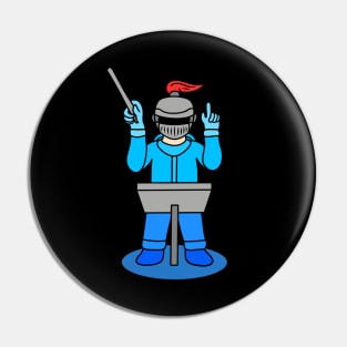 Funny music conductor knight Pin