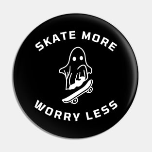 Skater Ghost Pin