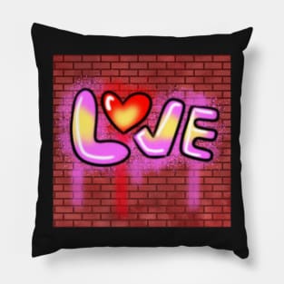 Graffiti "Love" Pillow