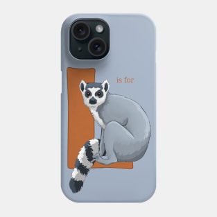 L is for Lemur Phone Case