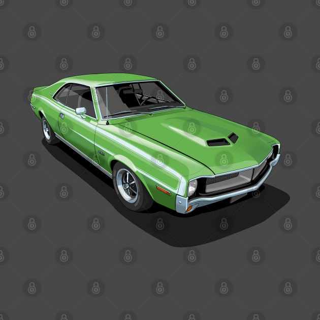 AMC Javelin in Big Bad Green by candcretro