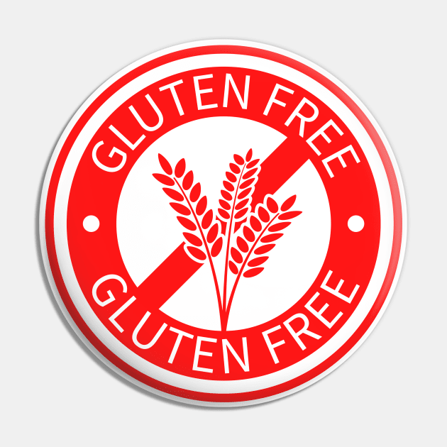 Red circle gluten free logo Pin by Gluten Free Traveller