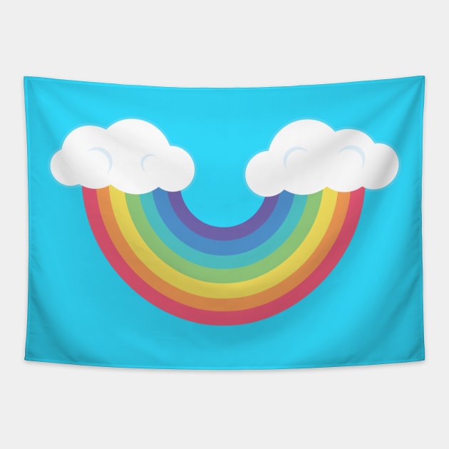 Rainbow Smile Upsidedown Tapestry by stuffbyjlim