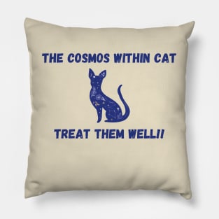 Cosmos Within Siamese Cat Pillow