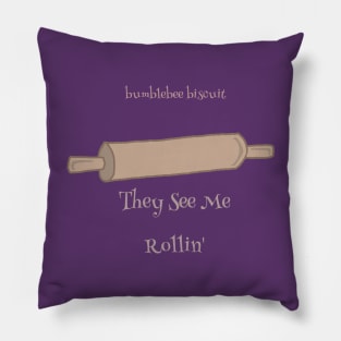 Rollin' by Bumblebee Biscuit DARK COLOURS Pillow