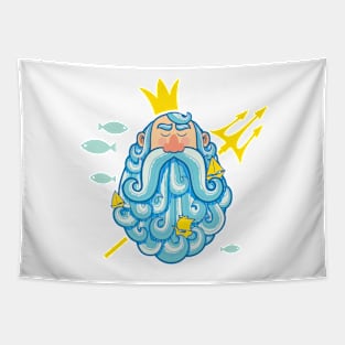 Neptune Portrait Tapestry