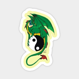 Yin Yang Dragon Magnet