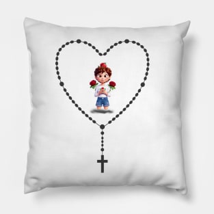 Little Rosary girl Pillow