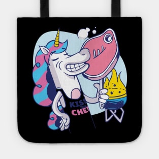 unicorn chef bbq fun Tote