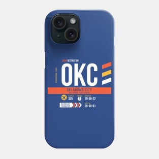 Vintage Oklahoma City OKC Airport Code Travel Day Retro Air Travel Phone Case